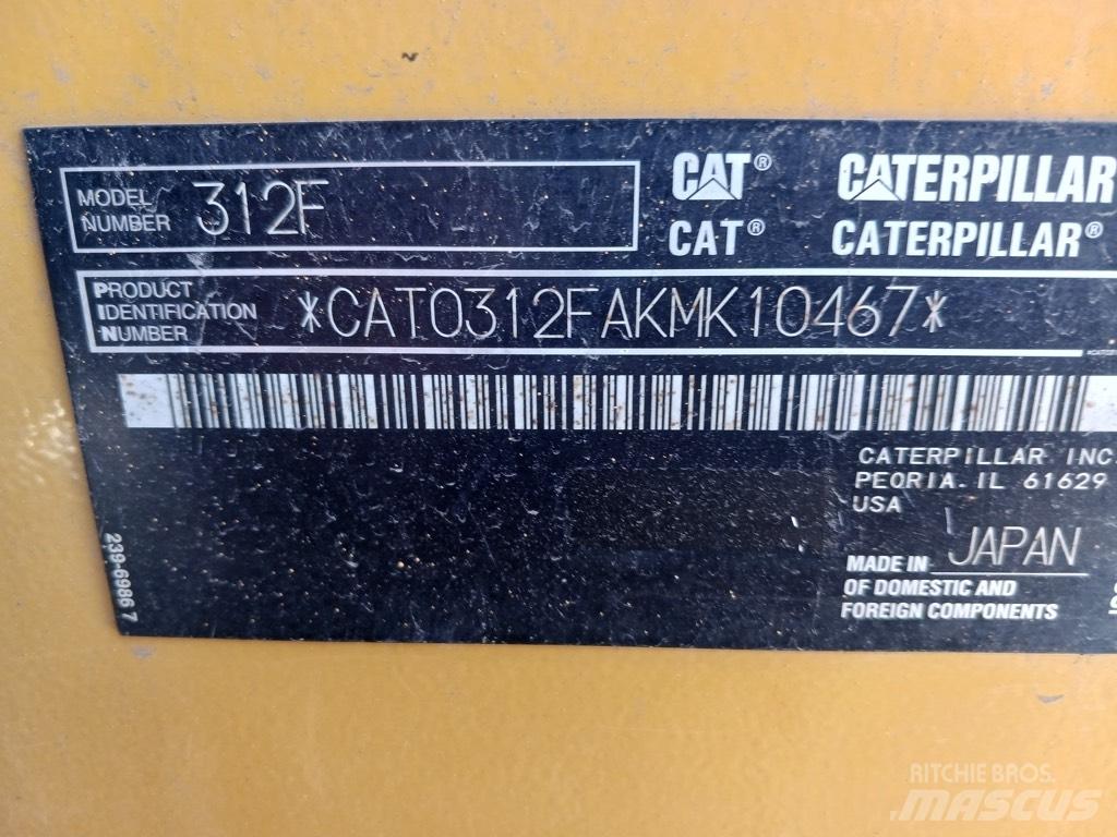 CAT 312 F Верижен екскаватор