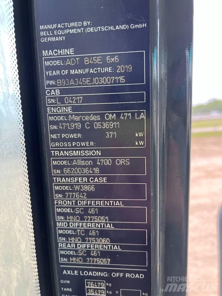 Bell B45E Дъмпери/моторни превозни средства
