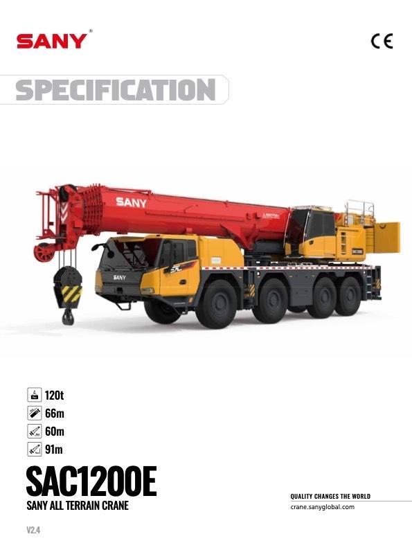 Sany SAC1200E Всъдеходни кранове