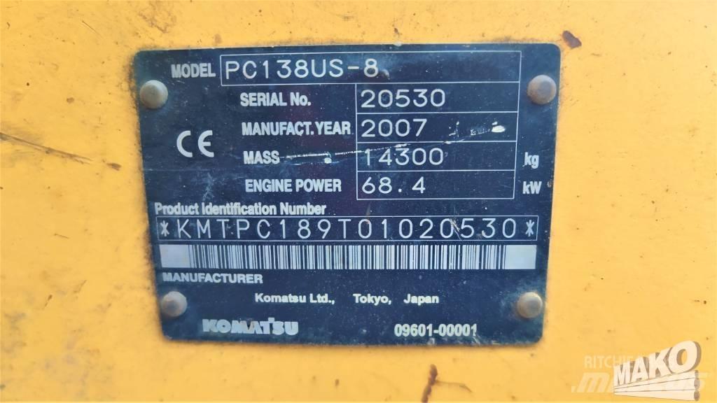 Komatsu PC 138 US-8 Верижен екскаватор