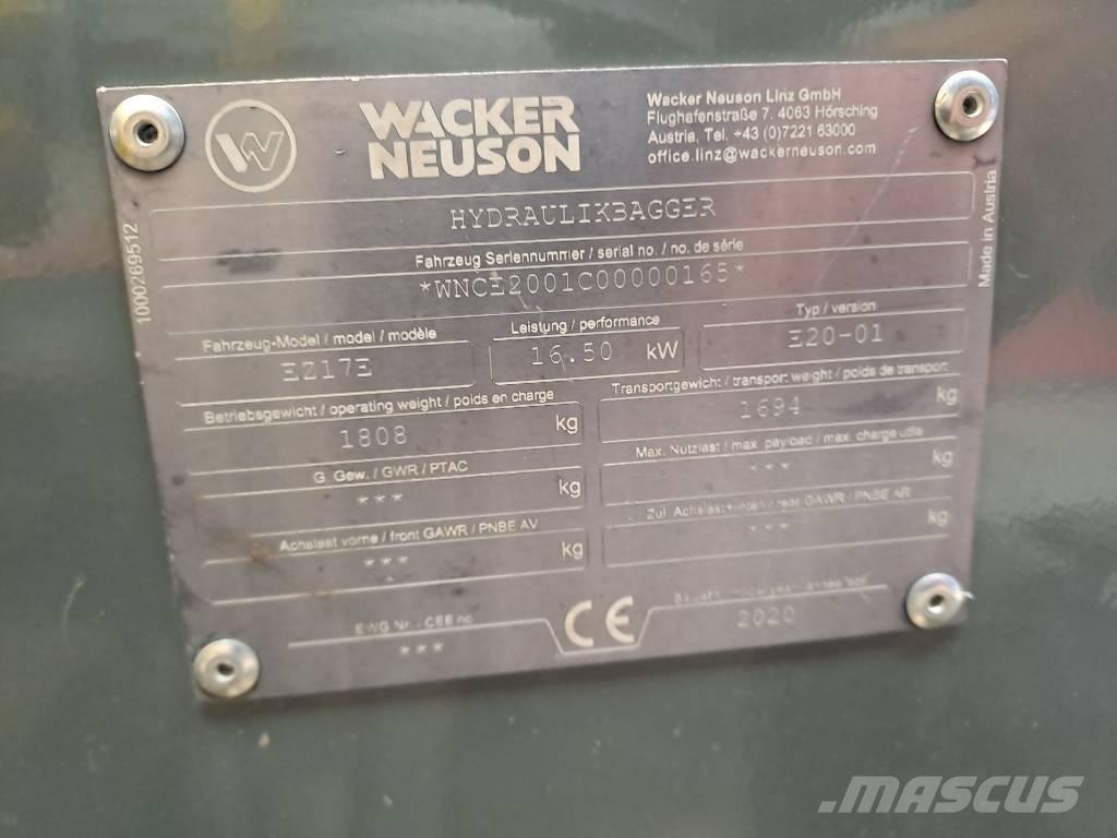 Wacker Neuson EZ17e Верижен екскаватор