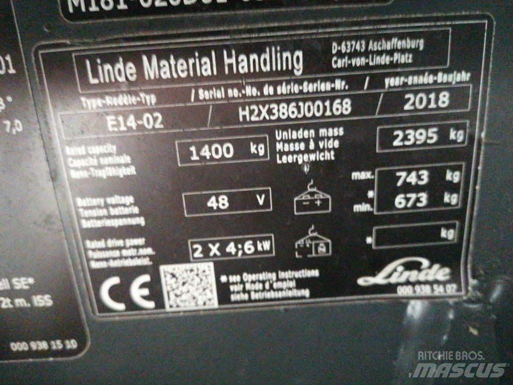 Linde E14-02 Електрически вилични кари-повдигачи