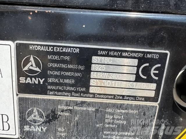 Sany SY 18 C Мини екскаватори < 7 т