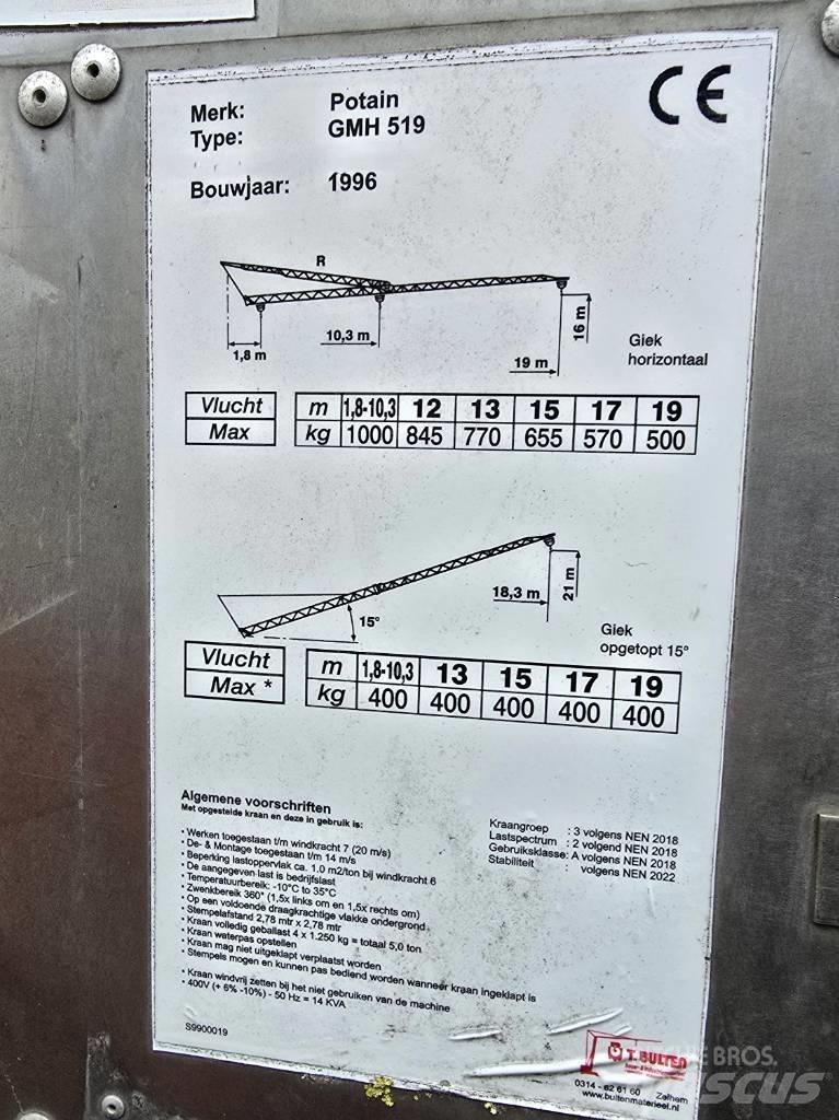 Potain GMH 519 Самоповдигащи кранове