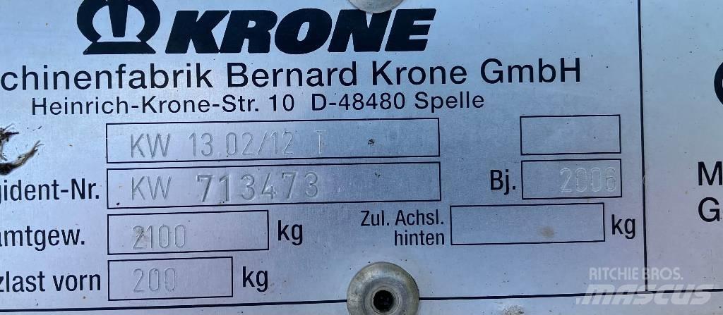Krone KW 13.02/12 T Гребла и сенообръщачки