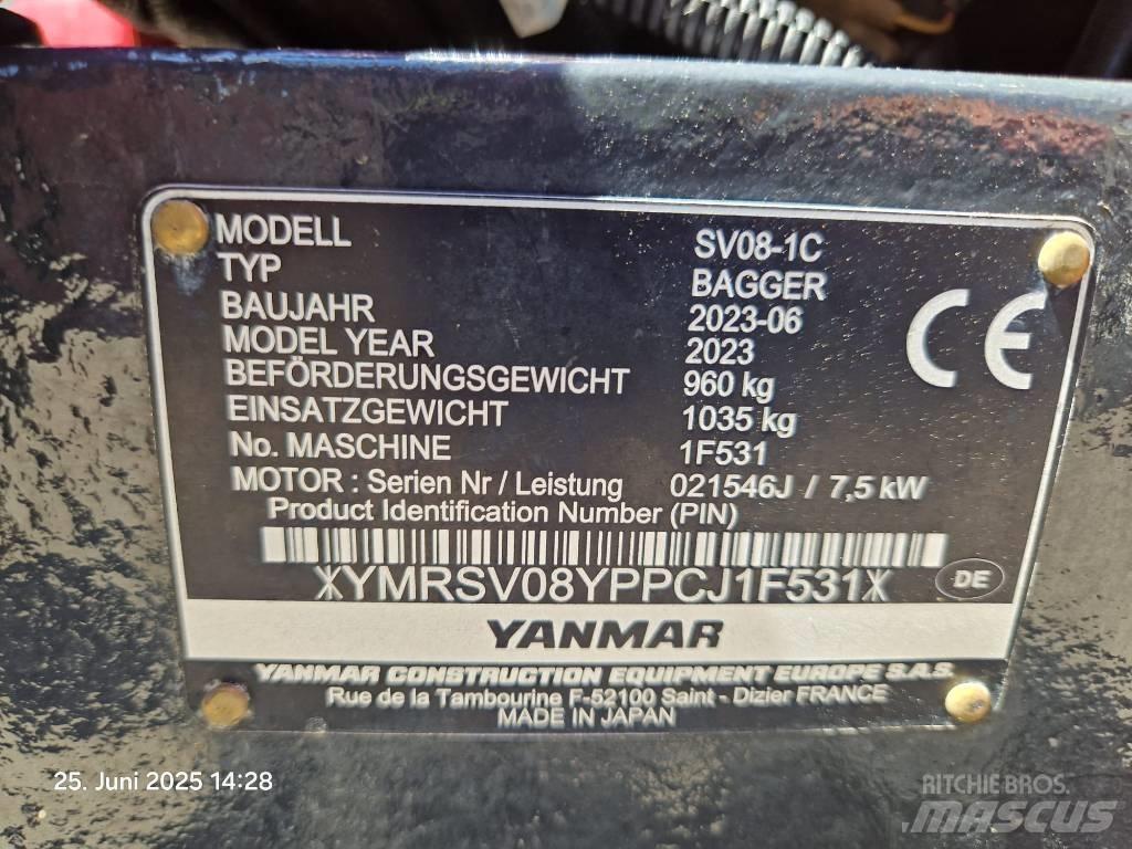 Yanmar SV 08-1 A Мини екскаватори < 7 т