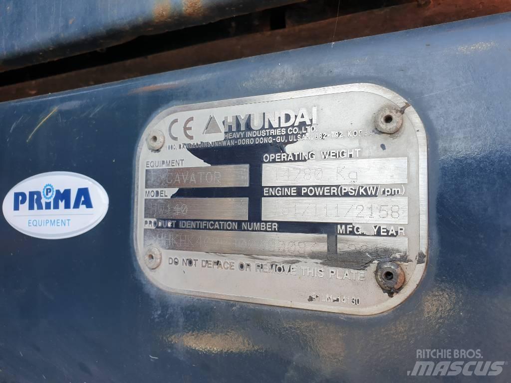 Hyundai HW140 Колесни екскаватори