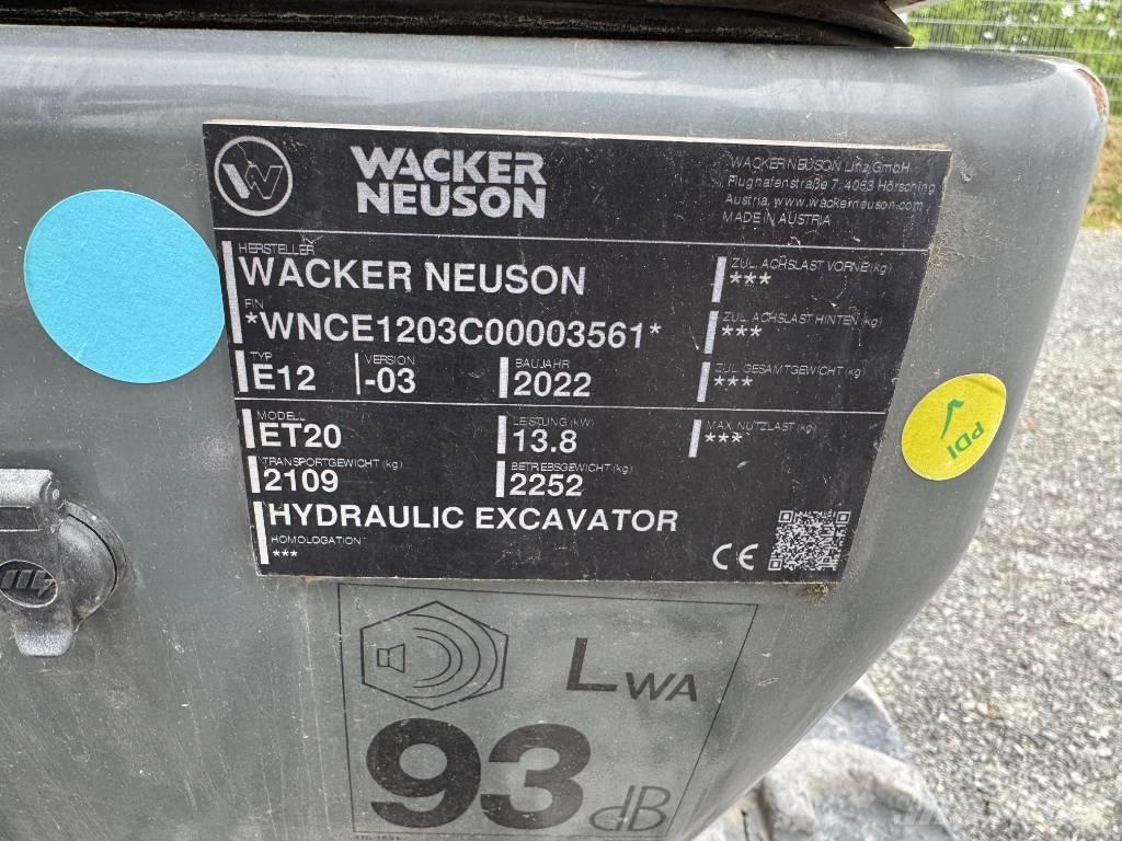 Wacker Neuson ET20 Верижен екскаватор