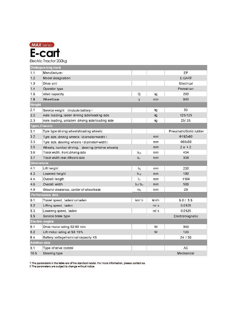 EP E-Cart Валачещи камиони
