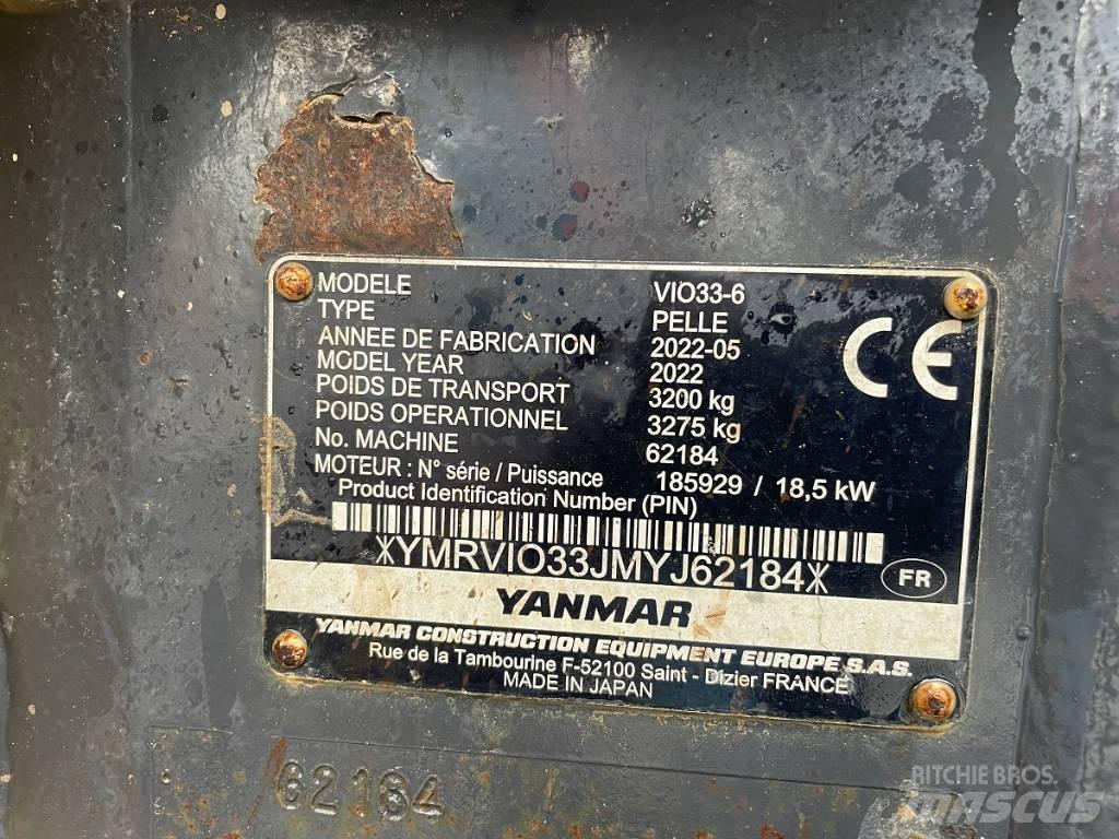 Yanmar Vio 33 U Мини екскаватори < 7 т