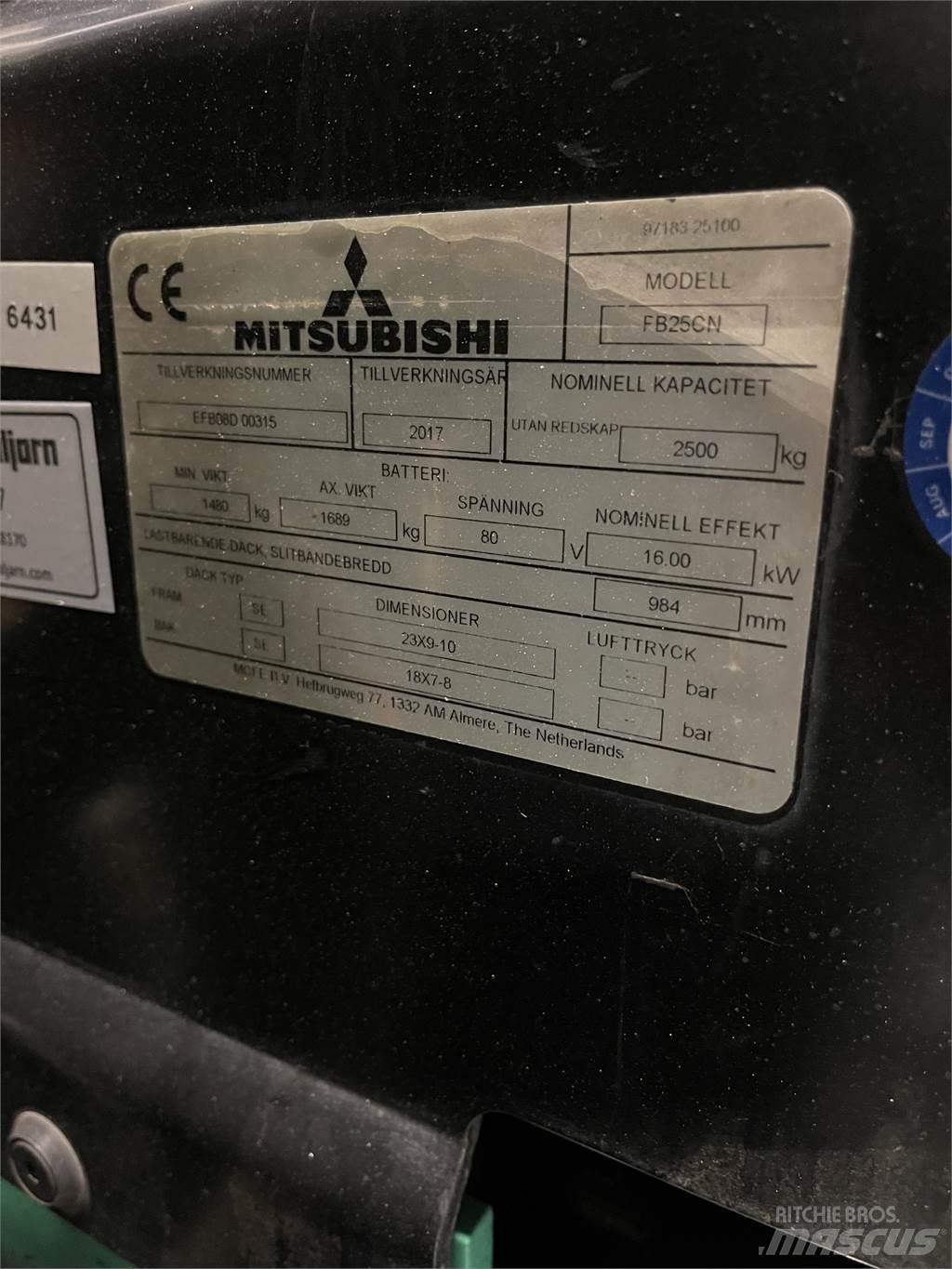 Mitsubishi FB25CN Електрически вилични кари-повдигачи