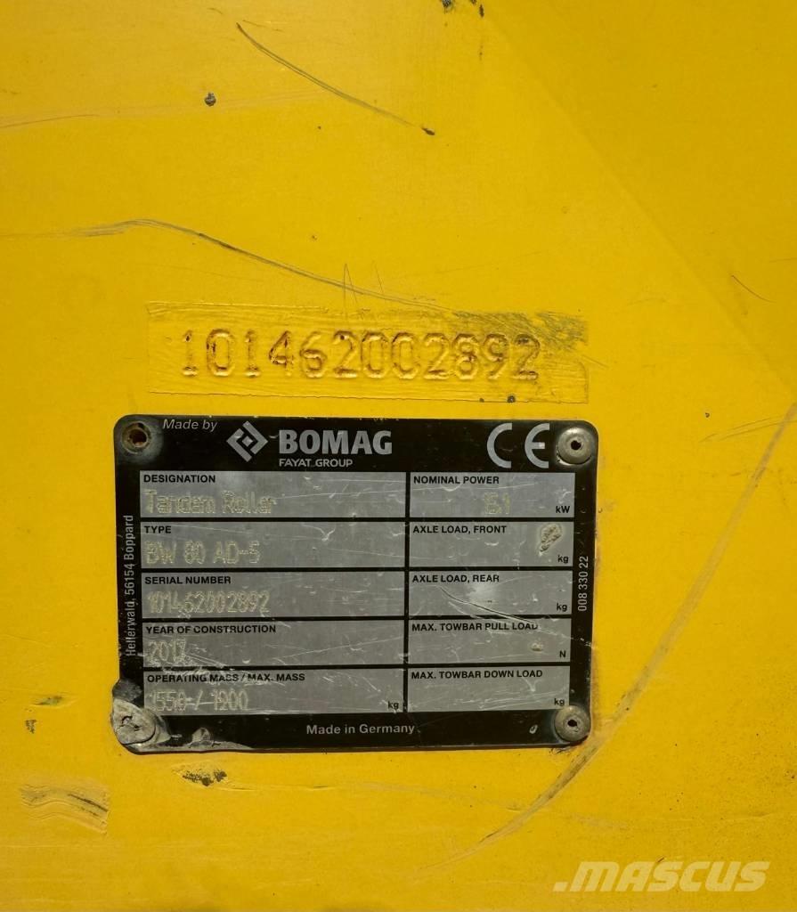 Bomag BW 80 AD-5 Двойни барабанни ролки
