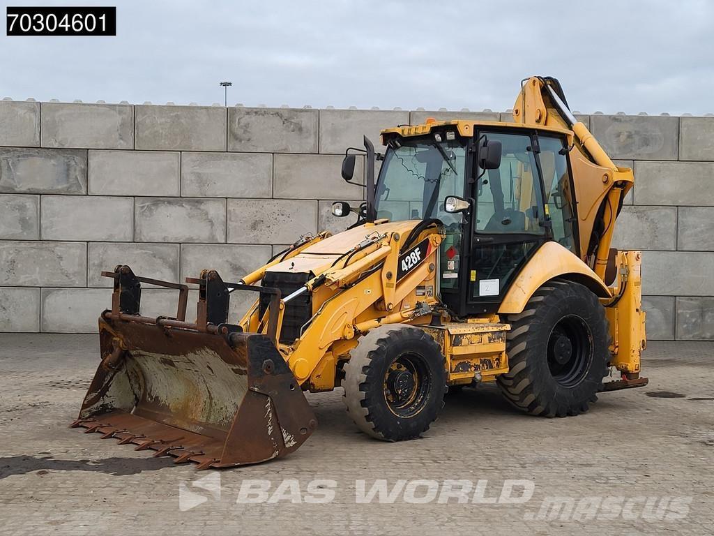 CAT 428 F A/C Товарач със заден ексватор