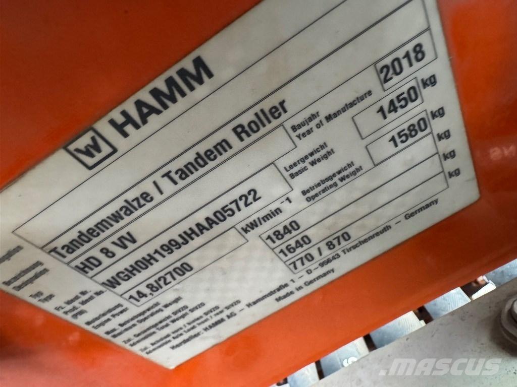 Hamm HD 8 VV Двойни барабанни ролки
