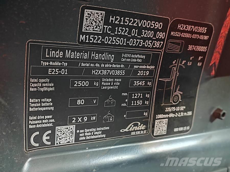Linde E25-01 Електрически вилични кари-повдигачи