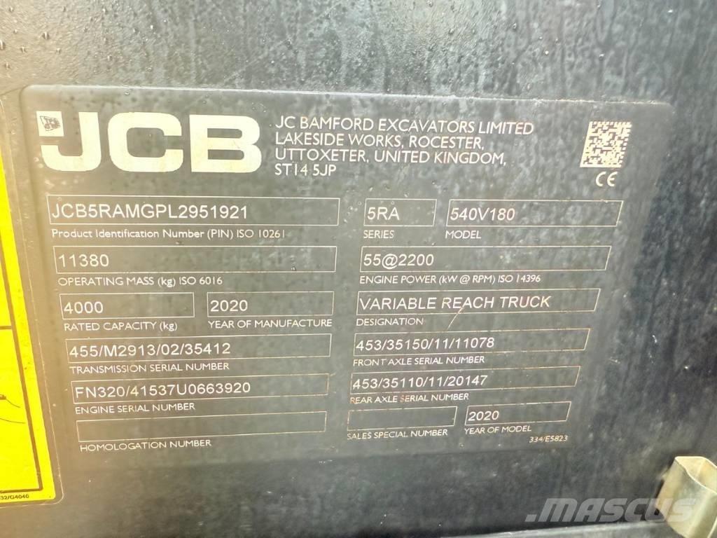JCB 540-180 Телескопични товарачи