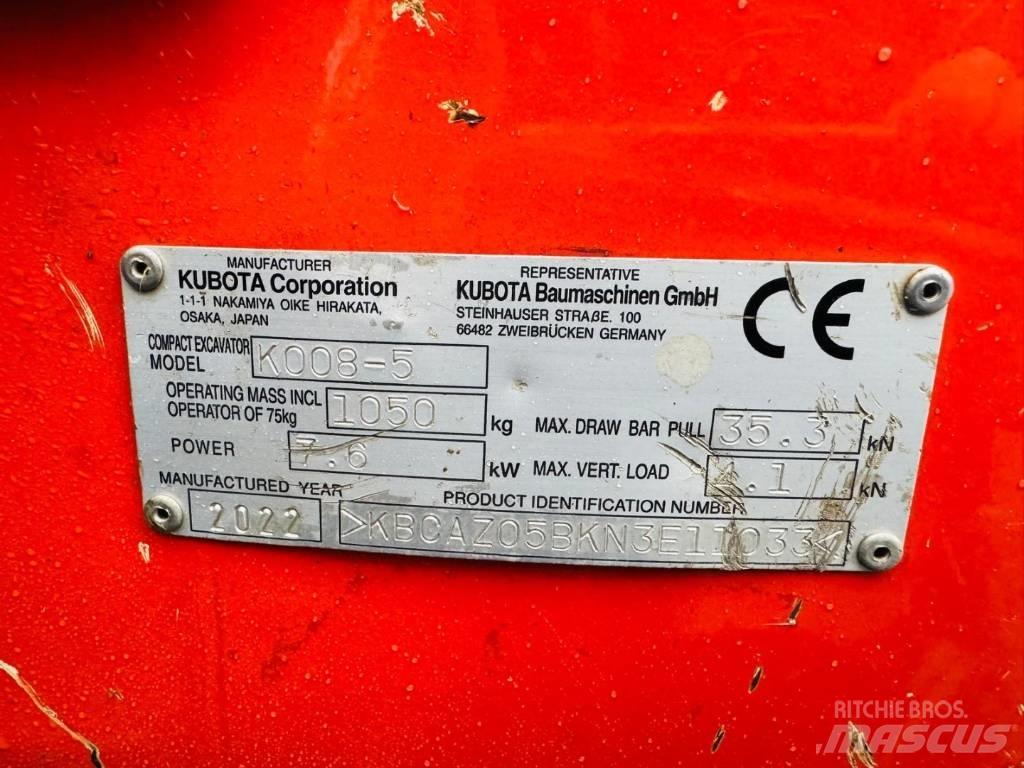 Kubota K008-5 Мини екскаватори < 7 т