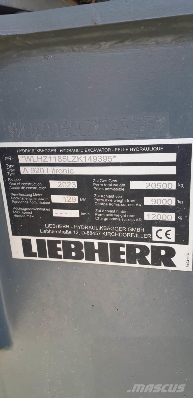 Liebherr A920 Колесни екскаватори