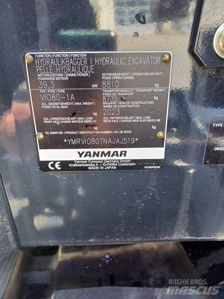 Yanmar Vio 80-2PB Мини екскаватори < 7 т