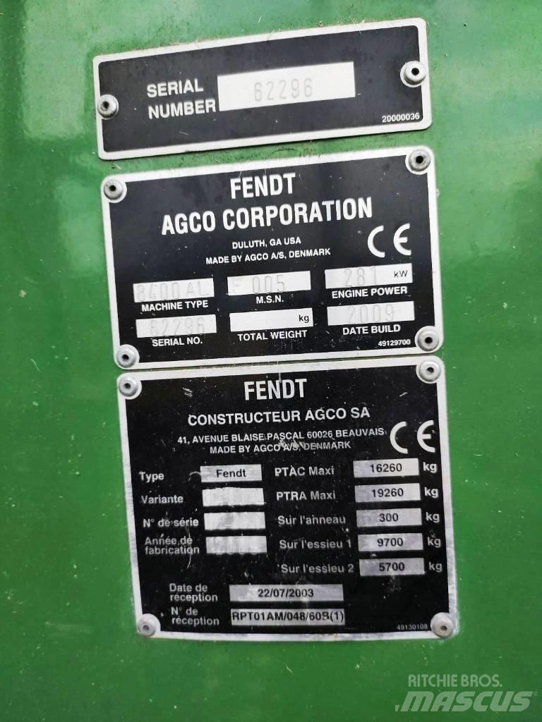 Fendt 8400 P AL Комбайни