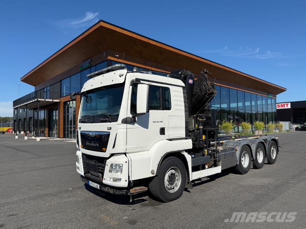 MAN Crane + hook lift Автокранове