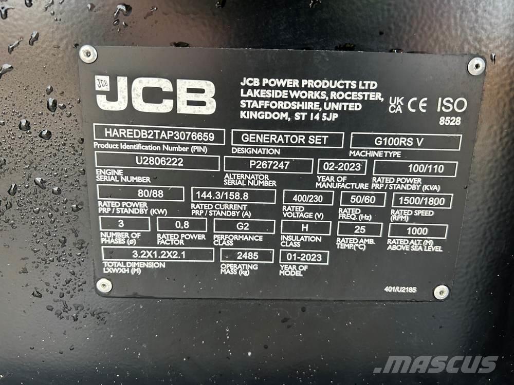 JCB G100RS Дизелови генератори
