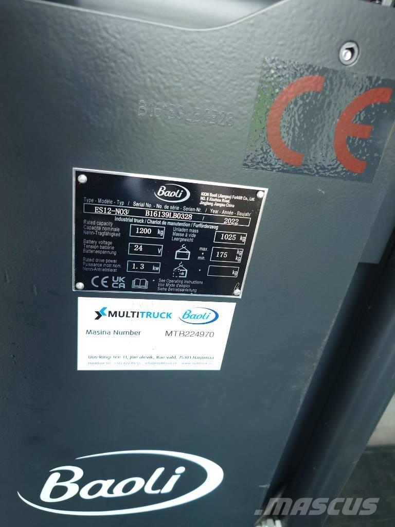 Baoli ES12-N03 Колички високоповдигачи с теглич