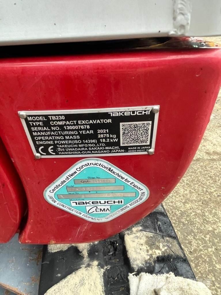 Takeuchi TB230 V3 Мини екскаватори < 7 т