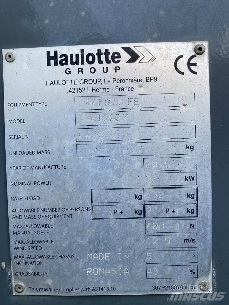 Haulotte HA 120 P Съчленени стрелови подемници