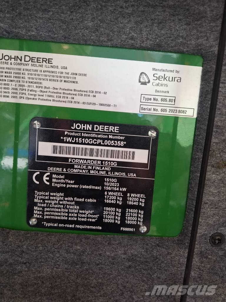 John Deere 1510G Форуардери