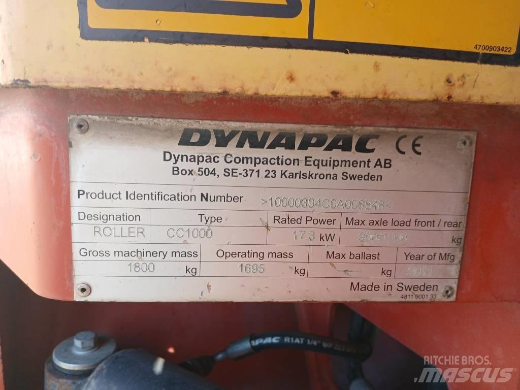 Dynapac CC1000, Vält Двойни барабанни ролки
