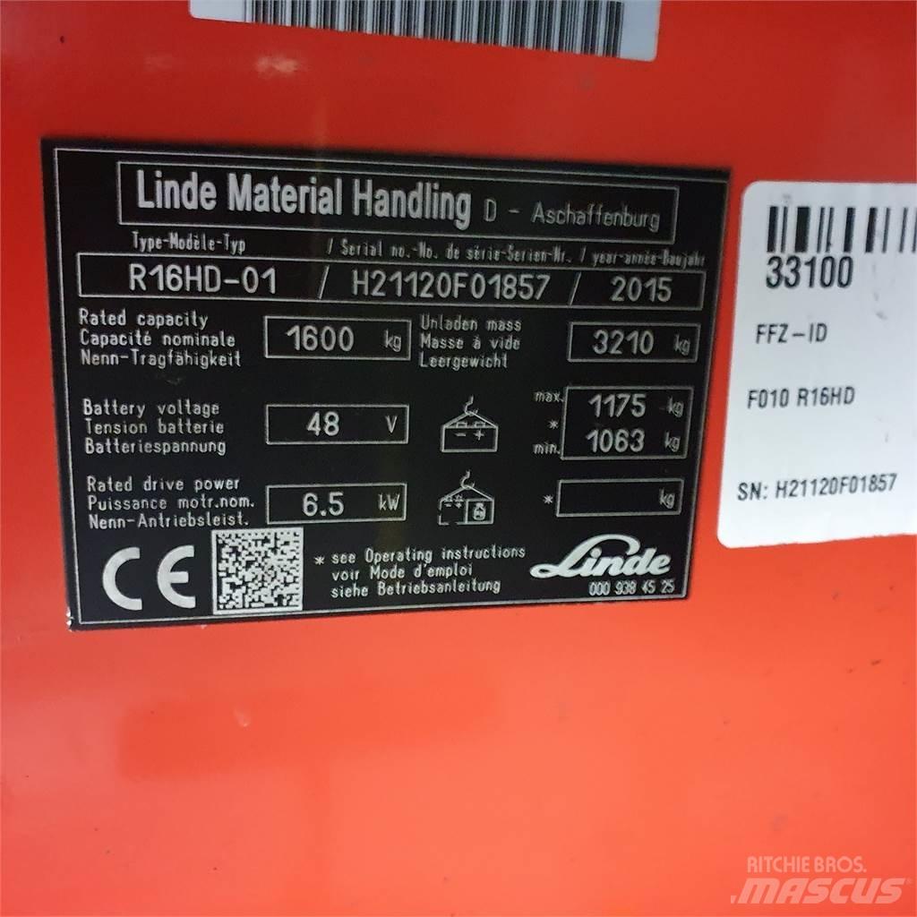 Linde R16HD Ретрак/ Високоповдигач с изместване на вилката напред