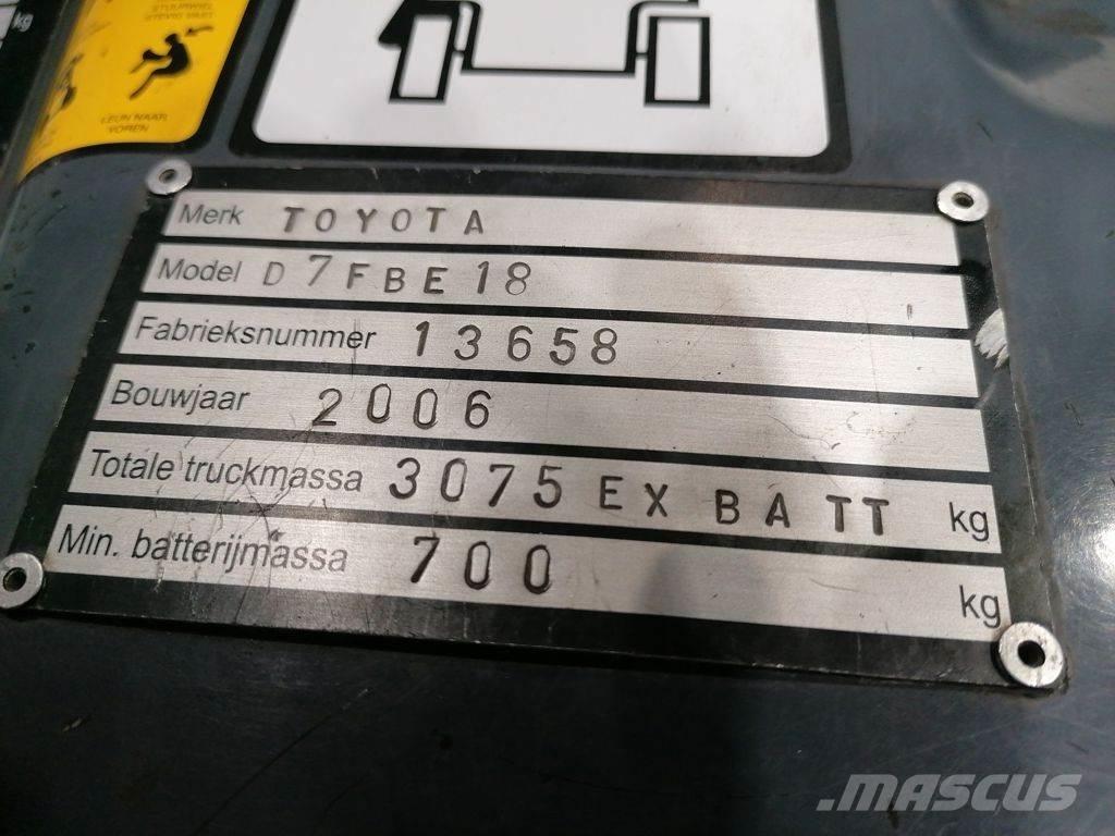 Toyota 7FBEF18 Електрически вилични кари-повдигачи