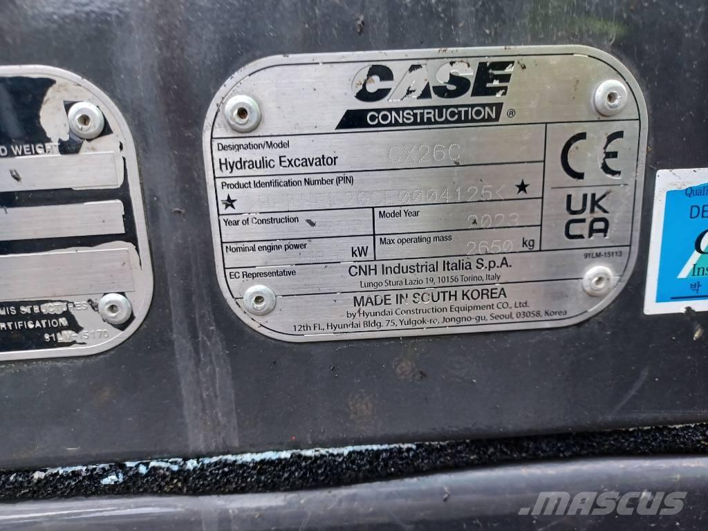 CASE CX 26 C Мини екскаватори < 7 т