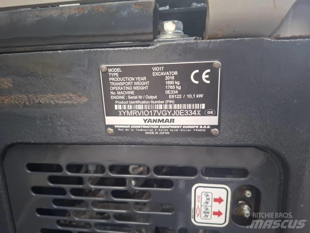 Yanmar Vio 17 Мини екскаватори < 7 т