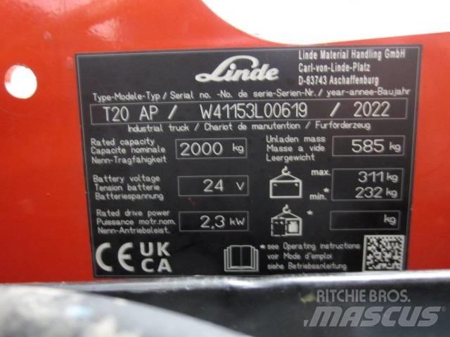 Linde T20AP Транспалетни колички с платформи