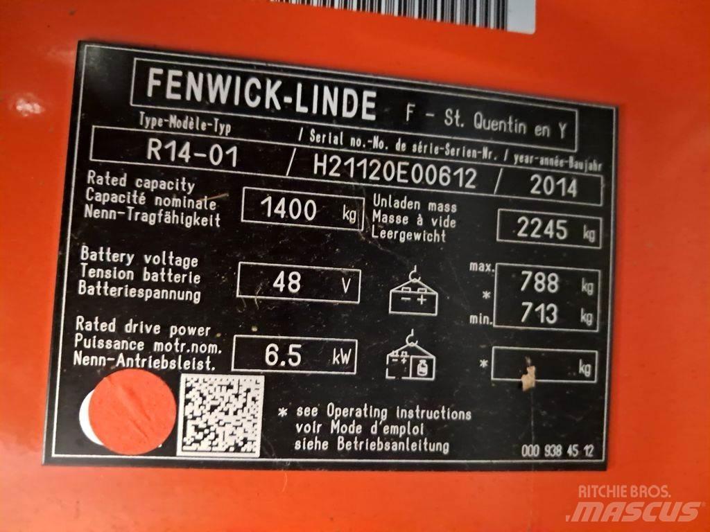 Linde R14-01 Ретрак/ Високоповдигач с изместване на вилката напред