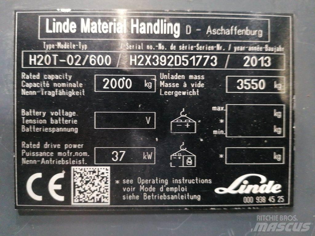 Linde H20T-02/600 Камиони с АГУ