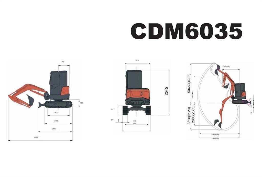 Lonking CDM6035 Мини екскаватори < 7 т