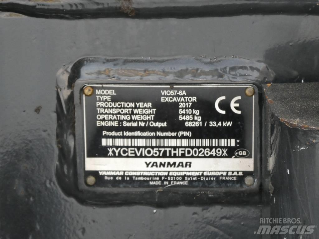 Yanmar Vio 57-6A Мини екскаватори < 7 т