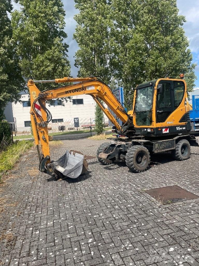 Hyundai 55w9a Колесни екскаватори