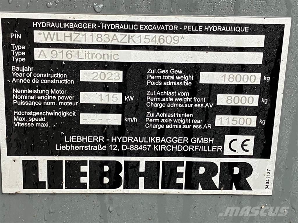 Liebherr A916 Колесни екскаватори
