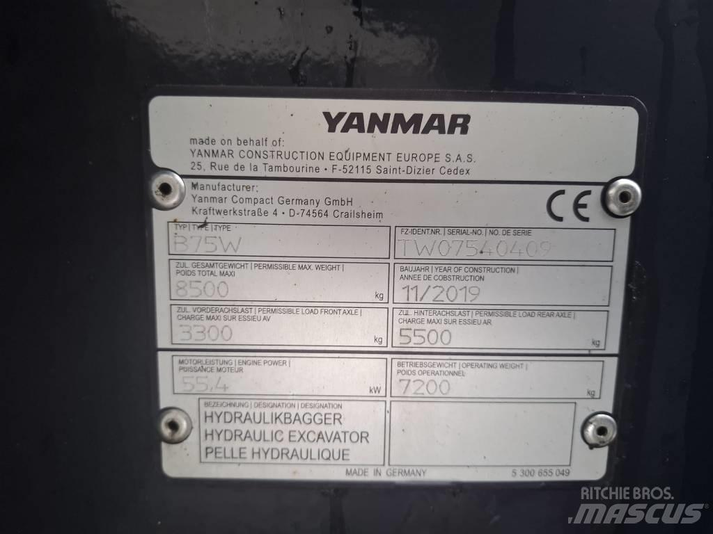 Yanmar B 75 W Колесни екскаватори