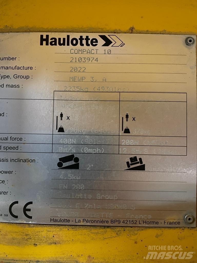 Haulotte Compact 10 Ножични работни платформи