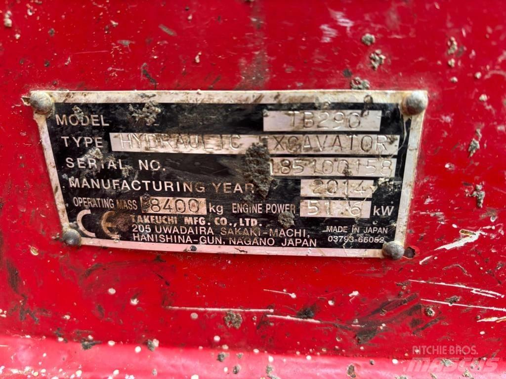 Takeuchi TB290 Средни екскаватори 7т - 12т