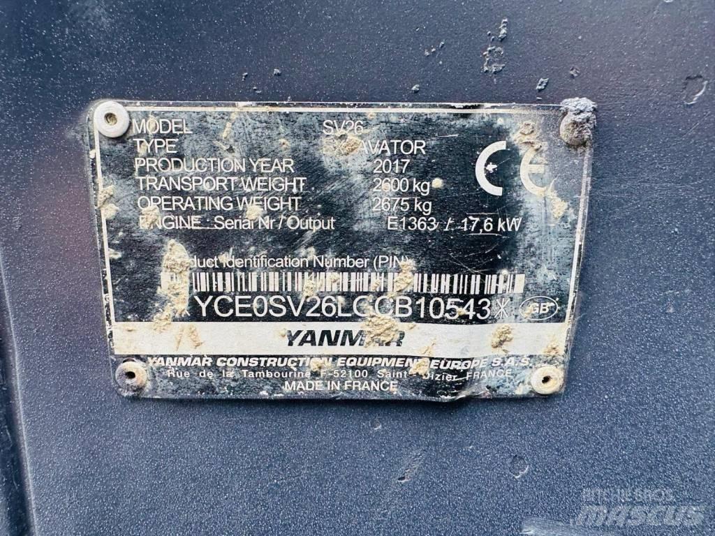 Yanmar SV 26 Мини екскаватори < 7 т