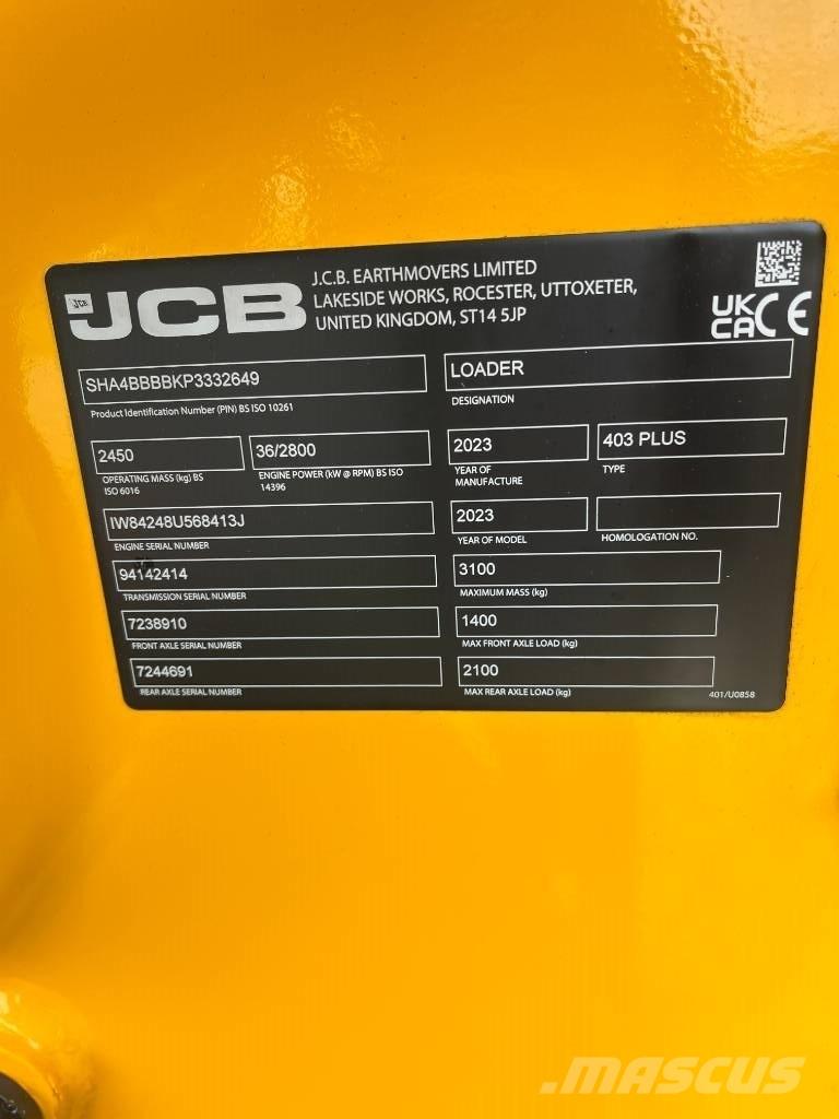JCB 403 Agri Plus Мини товарачи
