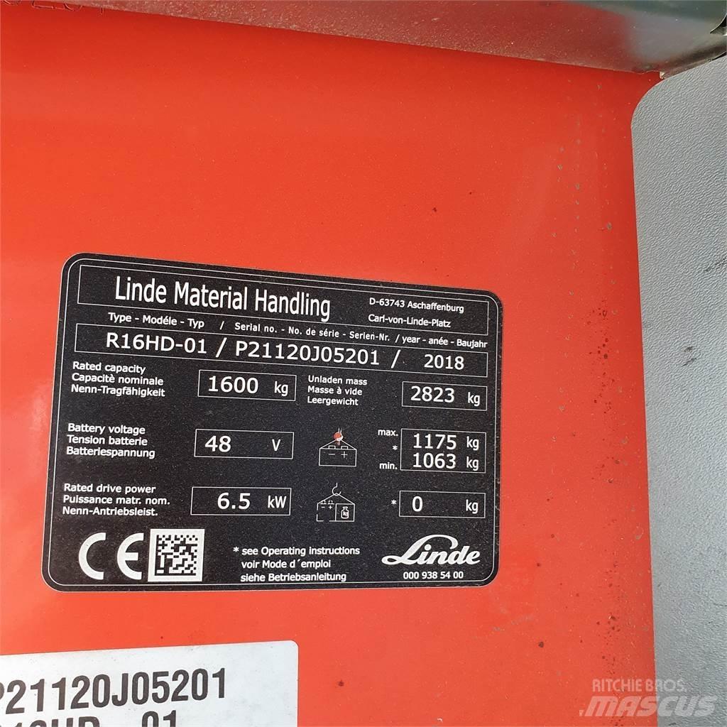 Linde R16HD Ретрак/ Високоповдигач с изместване на вилката напред