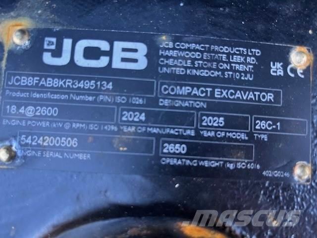 JCB 26C-1 Мини екскаватори < 7 т