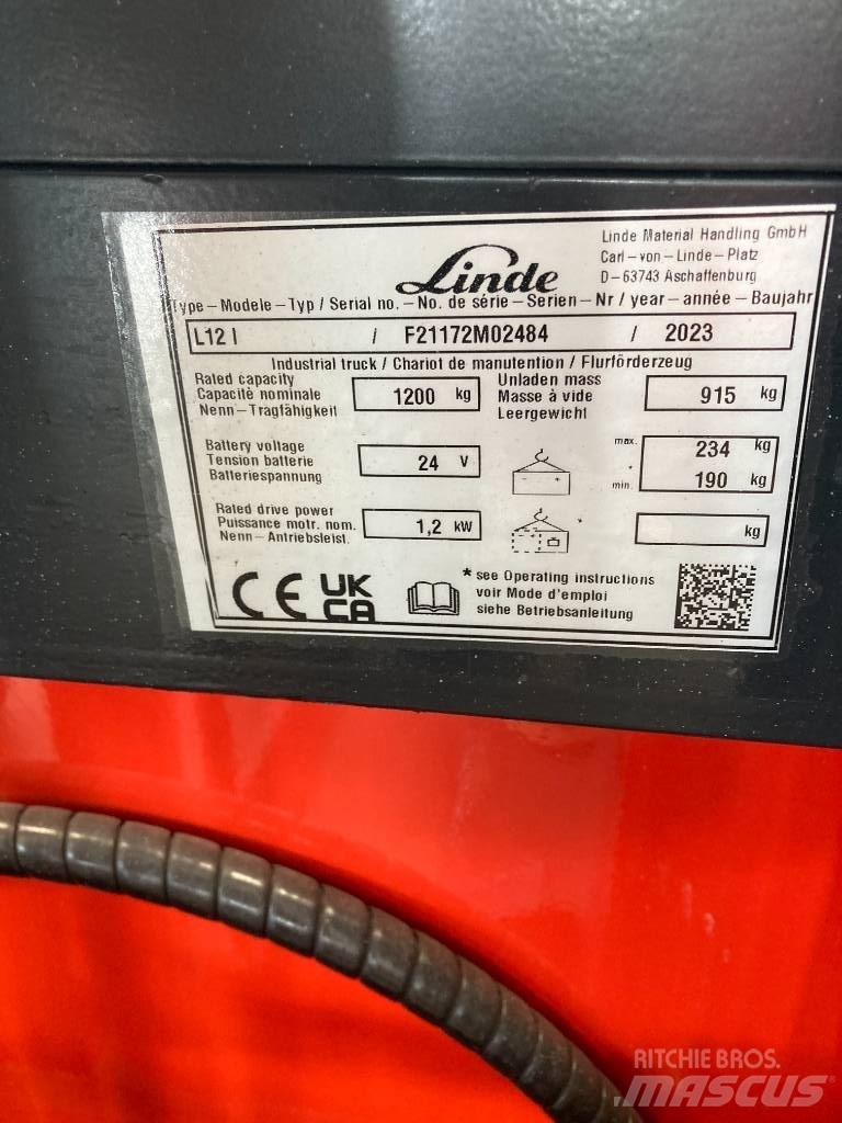 Linde L12i/1172 Колички високоповдигачи с теглич